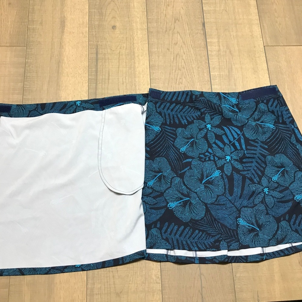 Rip Skirt Hawaii Wrap‎ Skirt Womens Size L Blue Maui Moonlight Adjustable Beach - Picture 8 of 13